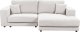 Beliani Narożnik 3-osobowy lewostronny biały LOFOTEN 1