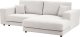 Beliani Narożnik 3-osobowy lewostronny biały LOFOTEN 3