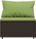 vidaXL 3-cz. zestaw wypoczynkowy do ogrodu, poduszki, brąz, polirattan 7