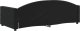 vidaXL Sofa z funkcją spania, czarna, 90x200 cm, obita aksamitem 5