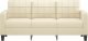vidaXL 3-osobowa sofa, kremowa, 180 cm, sztuczna skóra 3