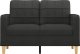 vidaXL Sofa 2-osobowa, czarna, 120 cm, tapicerowana tkaniną 3