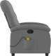 vidaXL Rozkładany fotel masujący, ciemnoszary, obity tkaniną 5