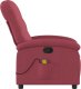 vidaXL Rozkładany fotel masujący, winna czerwień, obity tkaniną 5