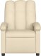 vidaXL Rozkładany fotel masujący, kremowy, obity tkaniną 4