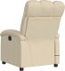 vidaXL Rozkładany fotel masujący, kremowy, obity tkaniną 6