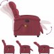 vidaXL Rozkładany fotel masujący, winna czerwień, obity tkaniną 7