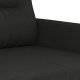 vidaXL Sofa 2-osobowa, czarna, 120 cm, tapicerowana tkaniną 6