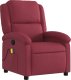 vidaXL Rozkładany fotel masujący, winna czerwień, obity tkaniną 3