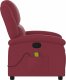 vidaXL Rozkładany fotel masujący, winna czerwień, obity tkaniną 5