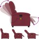 vidaXL Rozkładany fotel masujący, winna czerwień, obity tkaniną 6