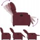vidaXL Fotel rozkładany, winna czerwień, obity tkaniną 6