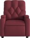 vidaXL Rozkładany fotel masujący, winna czerwień, obity tkaniną 7
