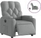 vidaXL Elektryczny fotel rozkładany, jasnoszary, obity tkaniną 2