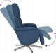 vidaXL Rozkładany fotel masujący z podnóżkiem, niebieski, tkanina 6