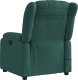 vidaXL Rozkładany fotel masujący, ciemnozielony, obity tkaniną 4
