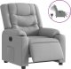 vidaXL Elektryczny fotel rozkładany, jasnoszary, obity tkaniną 2