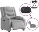 vidaXL Elektryczny fotel rozkładany, jasnoszary, obity tkaniną 5