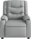 vidaXL Elektryczny fotel rozkładany, jasnoszary, obity tkaniną 8
