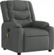 vidaXL Rozkładany fotel masujący, elektryczny, ciemnoszary, tkanina 3