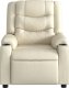 vidaXL Fotel rozkładany, kremowy, sztuczną skórą 6
