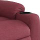 vidaXL Fotel rozkładany, winna czerwień, obity tkaniną 8