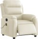 vidaXL vidaXL Rozkładany fotel masujący, elektryczny, kremowy, sztuczna skóra 3