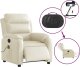 vidaXL vidaXL Rozkładany fotel masujący, elektryczny, kremowy, sztuczna skóra 6