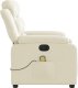 vidaXL vidaXL Rozkładany fotel masujący, elektryczny, kremowy, sztuczna skóra 10