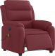 vidaXL vidaXL Rozkładany fotel masujący, elektryczny, winna czerwień, tkanina 3