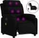 vidaXL Rozkładany fotel masujący, elektryczny, czarny, aksamit 2