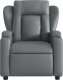 vidaXL Elektryczny fotel rozkładany, szary, obity sztuczną skórą 8
