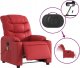 vidaXL Rozkładany fotel masujący, elektryczny, czerwony, ekoskóra 5