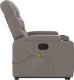 vidaXL Podnoszony fotel masujący, elektryczny, rozkładany, kolor taupe 9
