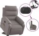 vidaXL Podnoszony fotel masujący, elektryczny, rozkładany, kolor taupe 5