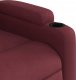 vidaXL Podnoszony fotel masujący, rozkładany, bordowy, obity tkaniną 10