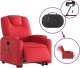 vidaXL Rozkładany fotel pionizujący z masażem, elektryczny, czerwony 5