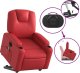 vidaXL Rozkładany fotel pionizujący z masażem, elektryczny, czerwony 10