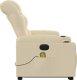 vidaXL Podnoszony fotel masujący, elektryczny, rozkładany, kremowy 9