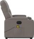 vidaXL Podnoszony fotel masujący, elektryczny, rozkładany, kolor taupe 9