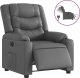 vidaXL Elektryczny fotel rozkładany, szary, obity sztuczną skórą 2