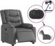 vidaXL Elektryczny fotel rozkładany, szary, obity sztuczną skórą 5