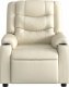 vidaXL Rozkładany fotel masujący, elektryczny, kremowy, sztuczna skóra 8