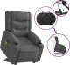 vidaXL Podnoszony fotel masujący, elektryczny, rozkładany, ciemnoszary 10