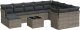 vidaXL 11-częściowy zestaw mebli ogrodowych z poduszkami, szary rattan PE 2