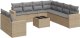 vidaXL 10-częściowy zestaw mebli ogrodowych z poduszkami, beżowy, polirattan 2