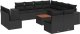 vidaXL 12-częsciowy zestaw mebli do ogrodu, z poduszkami, czarny, polirattan 2