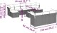 vidaXL 11-częściowy zestaw mebli ogrodowych z poduszkami, szary rattan PE 8