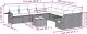 vidaXL 11-częściowy zestaw mebli ogrodowych z poduszkami, szary rattan PE 7
