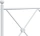 vidaXL vidaXL Metalowa rama łóżka z wezgłowiem i zanóżkiem, biała, 183x213 cm 7
